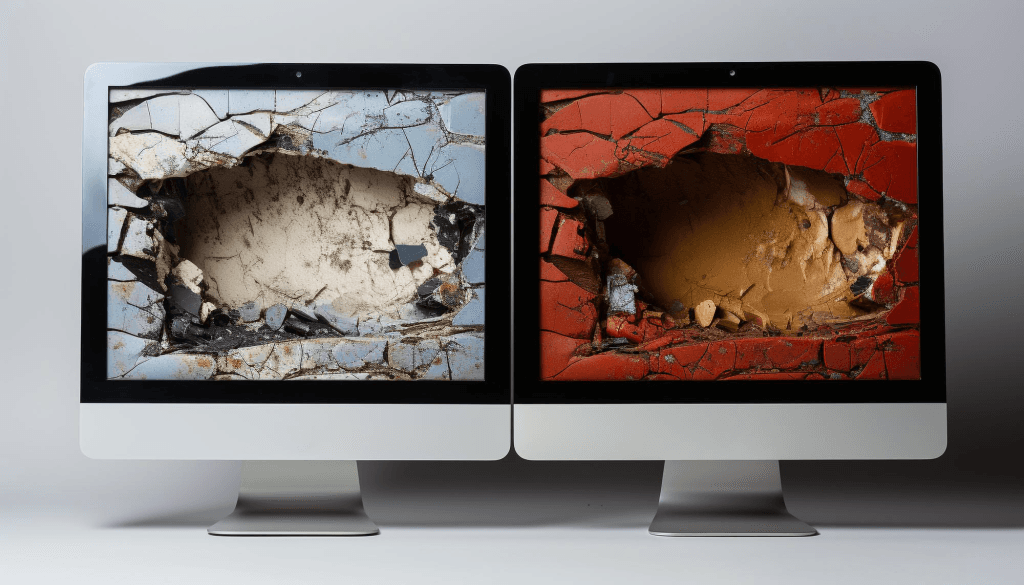 Side-by-side comparison of a brochure-style website and a modern lead-generation website design