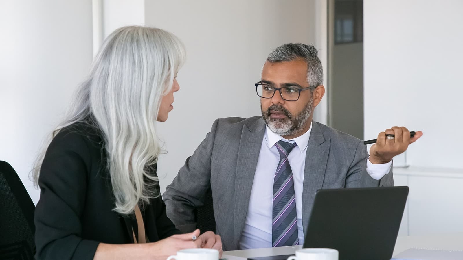 Attorney reviewing her firm